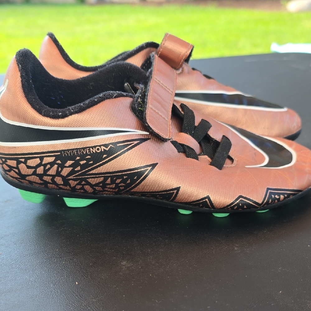 Nike Brown and Black Soccer Cleats Sporty Design